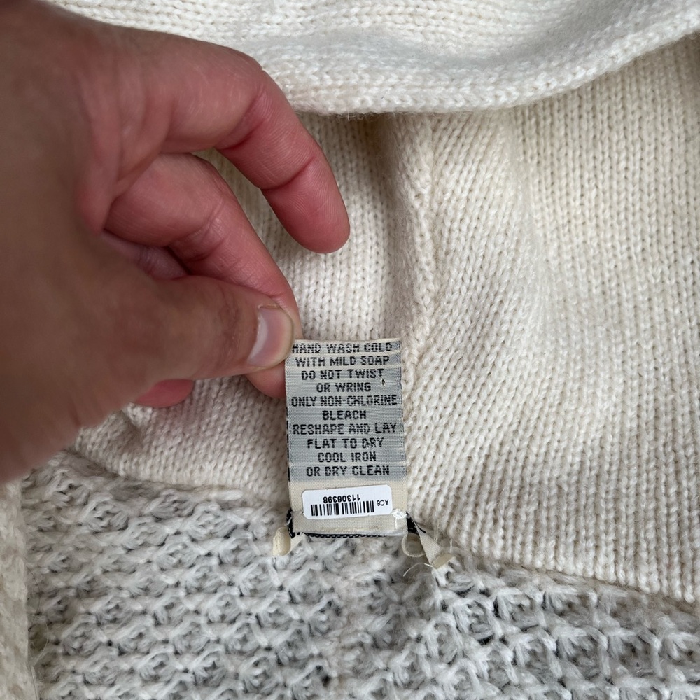 Lucky Brand Wool Blend Duster with Hood Cream color XS - Picture 5 of 6
